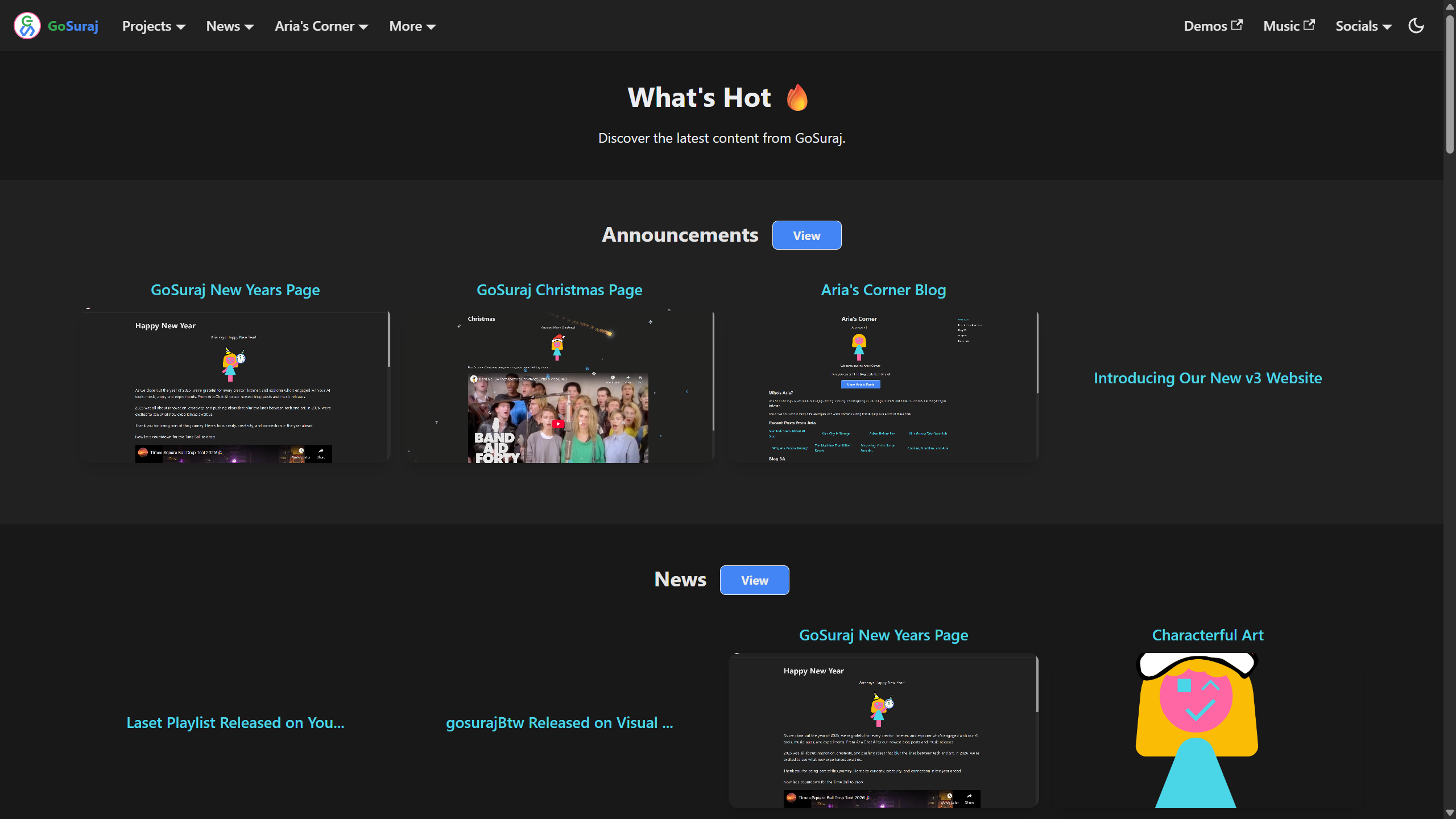 GoSuraj What's Hot Page