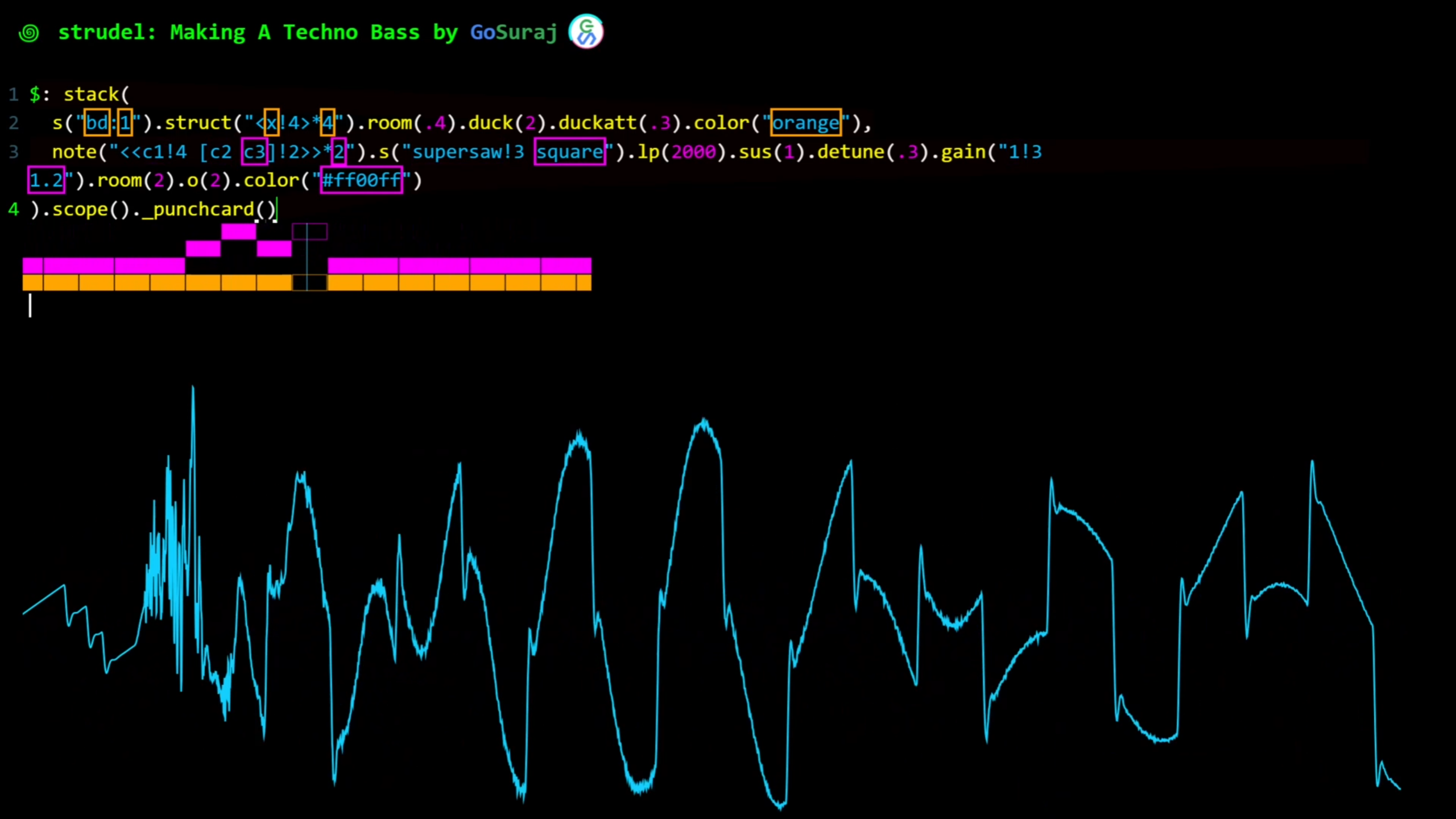 Making a Techno Bass in Strudel