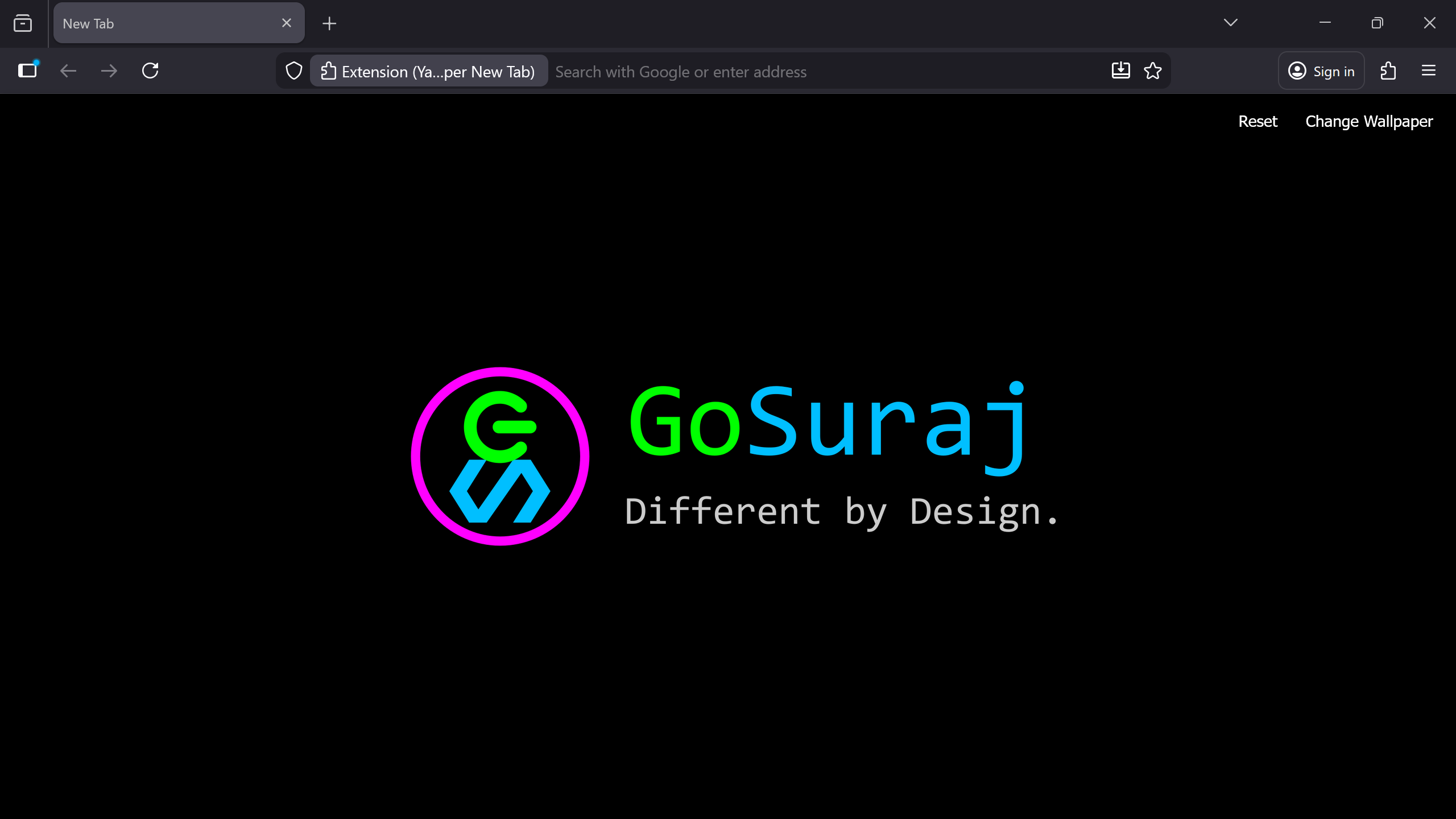 Yallpana - Your Wallpaper New Tab (Firefox)